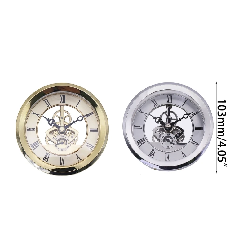 Wall Clock Inserts Large Face Quartzs Clock Movement Roman Numeral Round Clocks Diameter 103mm DIY Parts Accessories