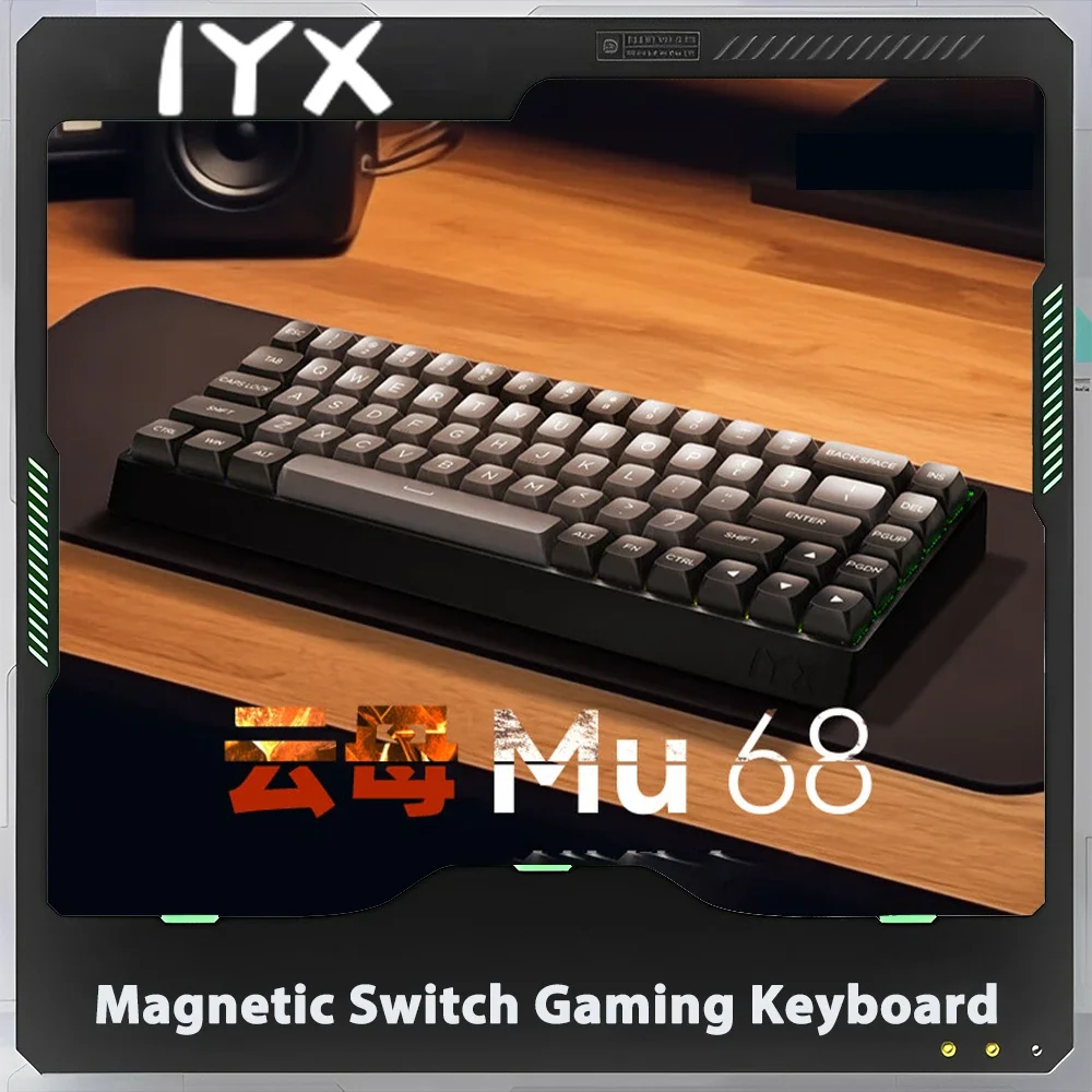 

IYX MU68 Magnetic Switch Gaming Keyboard Aluminum Alloy 8000Hz Quick Trigger Mechanical Keyboard Hot Swap RGB Pc Gamer Varolant