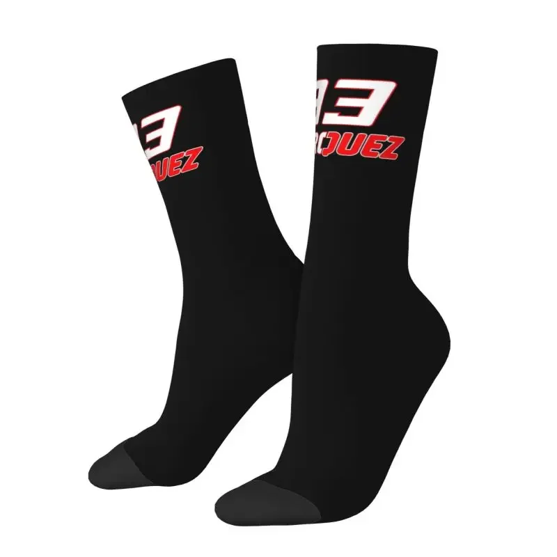 Racer 93 Marquez Dress Socks Men Women Warm Funny Novelty Motorcycle Racing Crew Socks