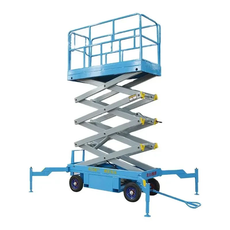 2024 Nuovo Magazzino 6M 8M 10M 12M 14M Piattaforma di Sollevamento Idraulica Tracked Scissor Lift Piattaforma di Sollevamento Elettrica Consegna Veloce