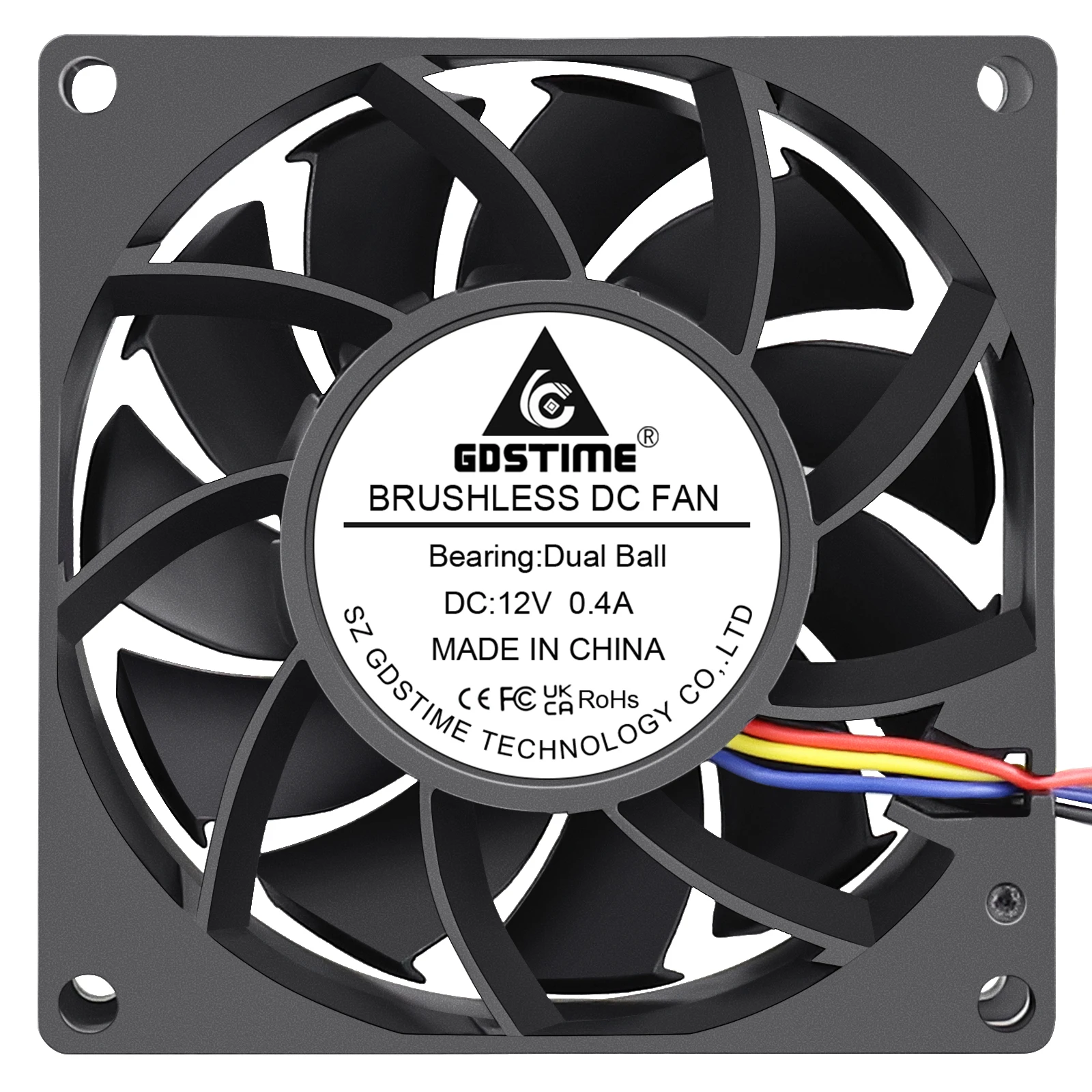 2 قطعة GDSTIME 8025 جهاز كمبيوتر شخصي وحدة المعالجة المركزية برودة 80x25MMM تيار مستمر فرش 12 فولت المزدوج الكرة تحمل 4PIN مروحة مع PWM وظيفة التحكم التبريد