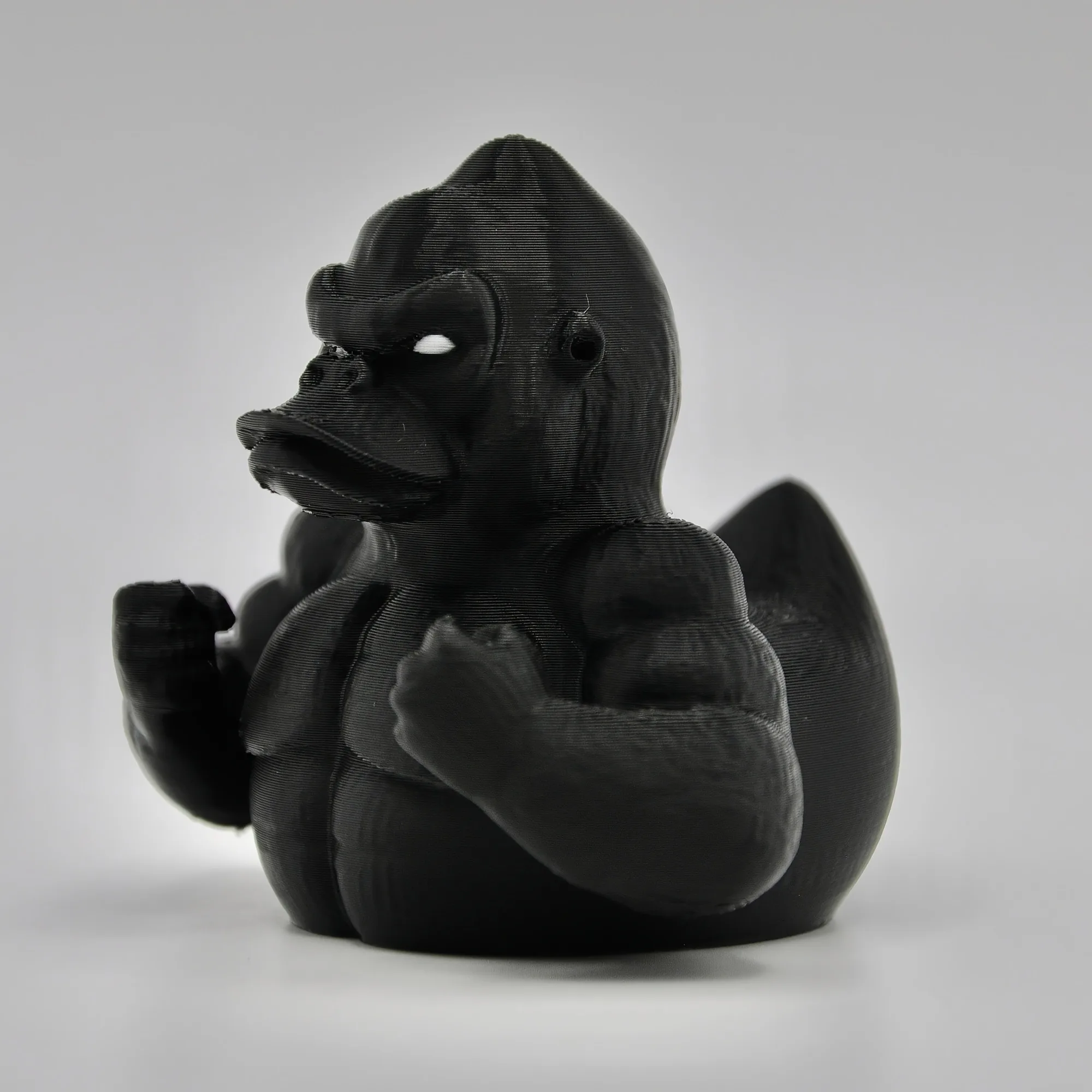 A black flamingo statue, a 3D-printed flamingo, suitable for home decoration or tabletop display