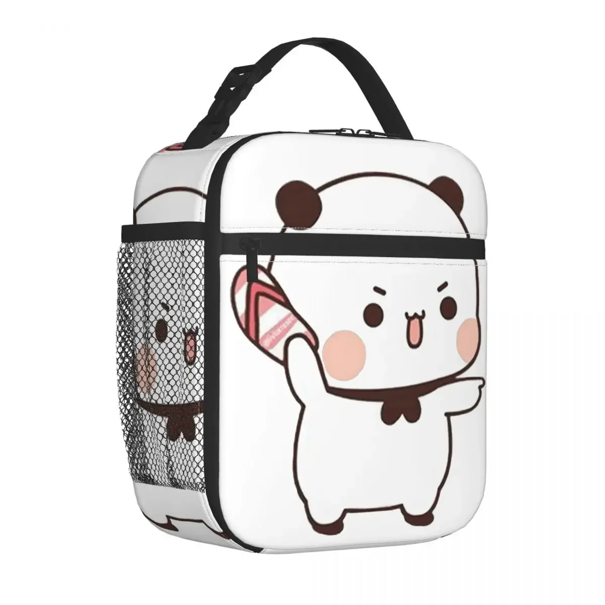 Dudu Is Throwing Flip-flops Insulated Lunch Bags Large Panda Bear Lunch Container Thermal Bag Tote Lunch Box Office Food Bag