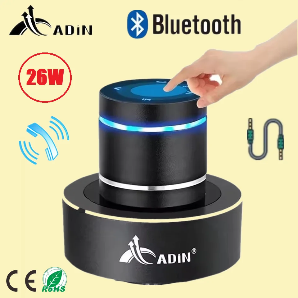 Adin 26w Vibro Bluetooth haut-parleur Mini Portable sans fil caisson de basses voisin Vibration résonance musique haut-parleurs colonne pour téléphone