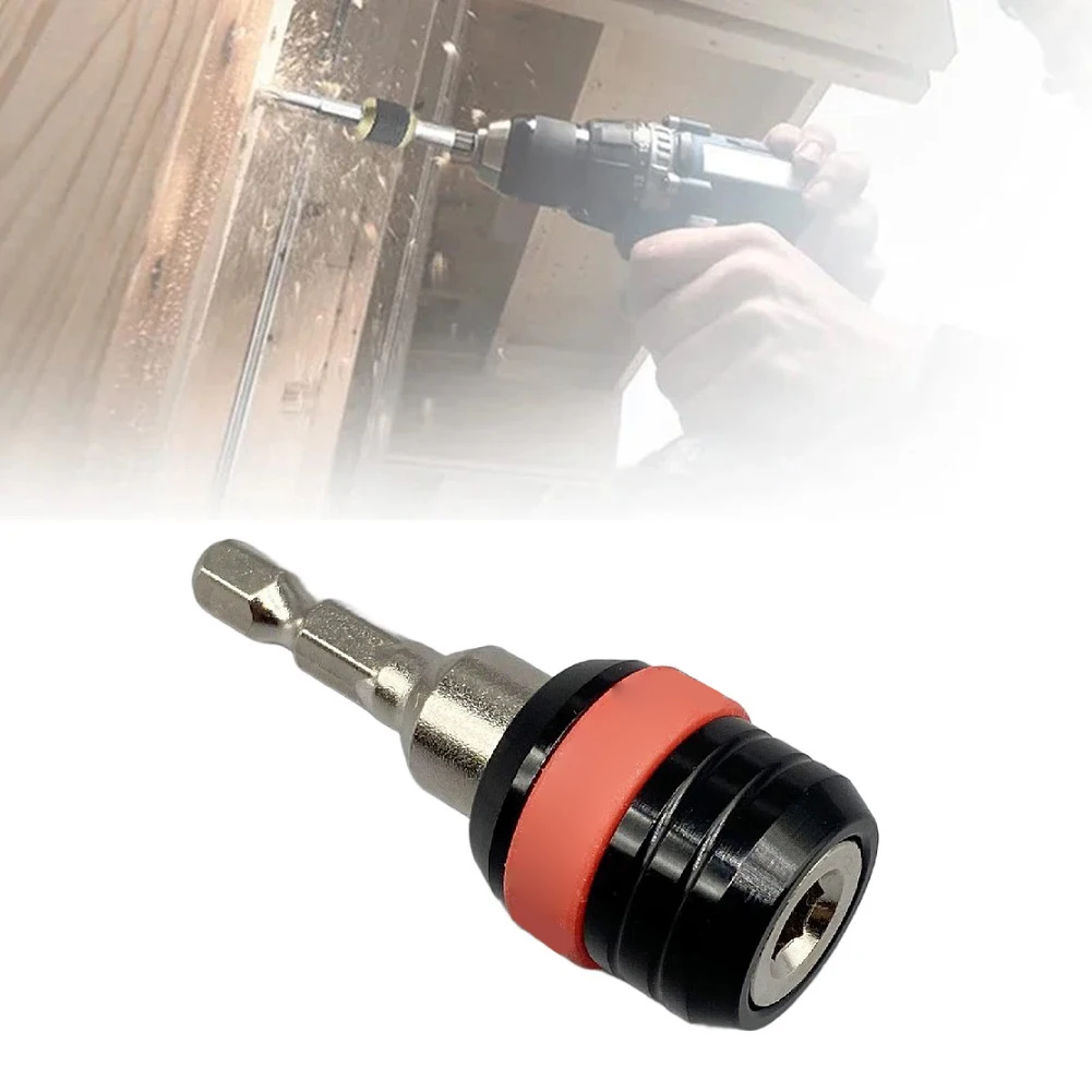 Bit Holder 60mm Hex Shank Quick Coupling 1/4 Electric Holder Drill Chuck Adapter Single-headed Screw Extractor Tool