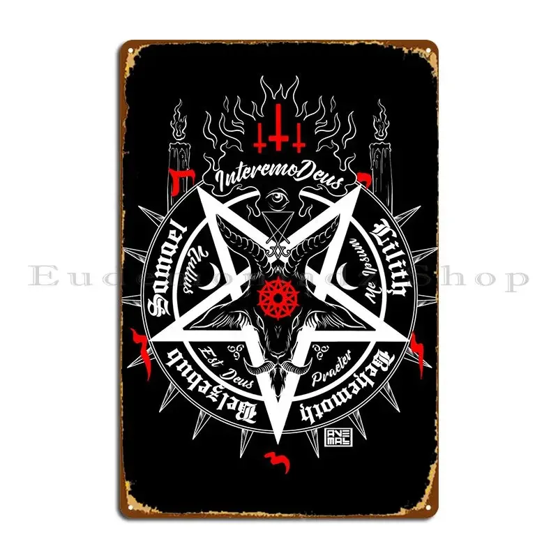 Satanic Summoning Sigil Metal Sign Poster Pub Vintage Party Club Printing Designing Tin Sign Poster