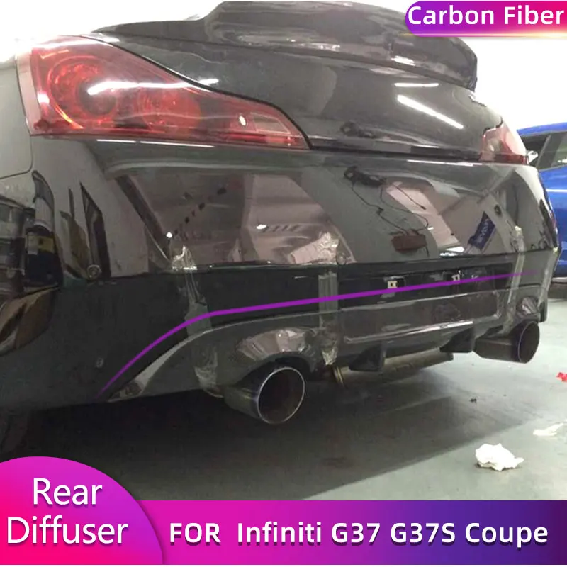 

Carbon Fiber Rear Bumper Diffuser Lip Spoiler for Infiniti G37 G37S Coupe 2D 2009-2013 Base Sport Car Rear Diffuser Not for US