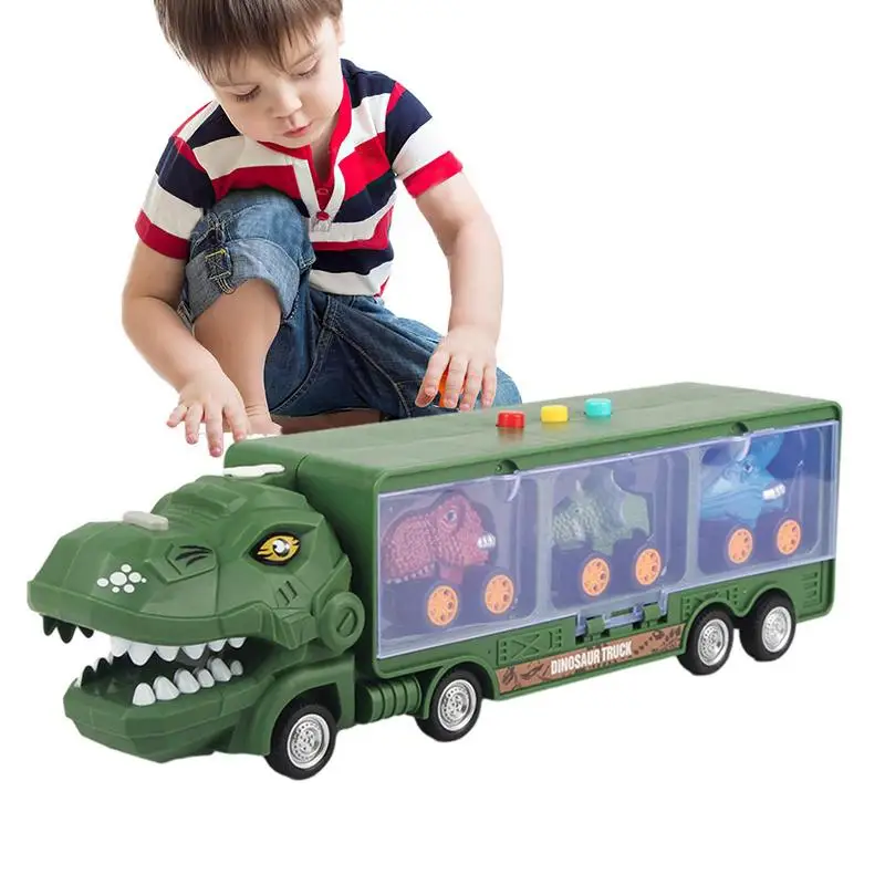 Kids Dinosaur Truck Dino Vehicles With Roaring Sound Children Present KidsPlay Cars For Kids Party Favors Supplies Mini Vehicles