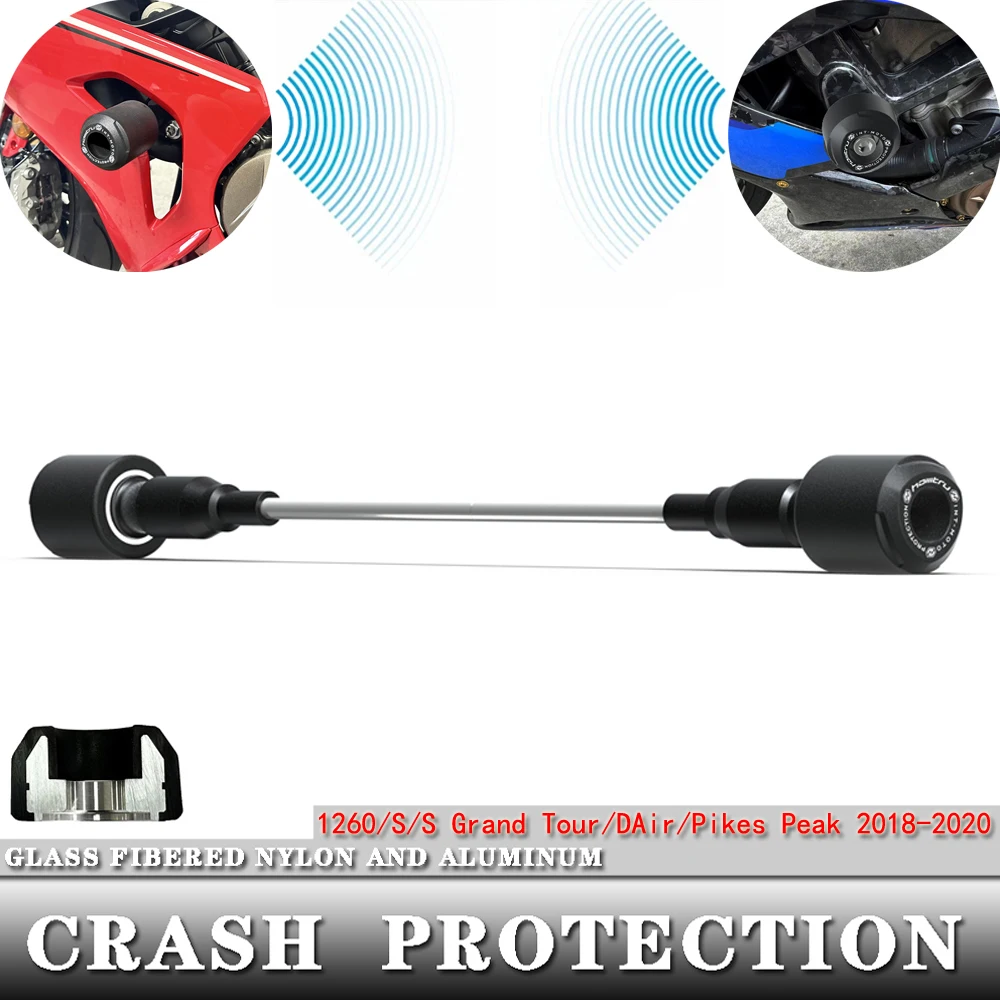 

Для Ducati Multistrada 1260/S Grand Tour/D/Air/Pikes Peak 2018-2020, мотоциклетные защитные бобины, алюминий + нейлон