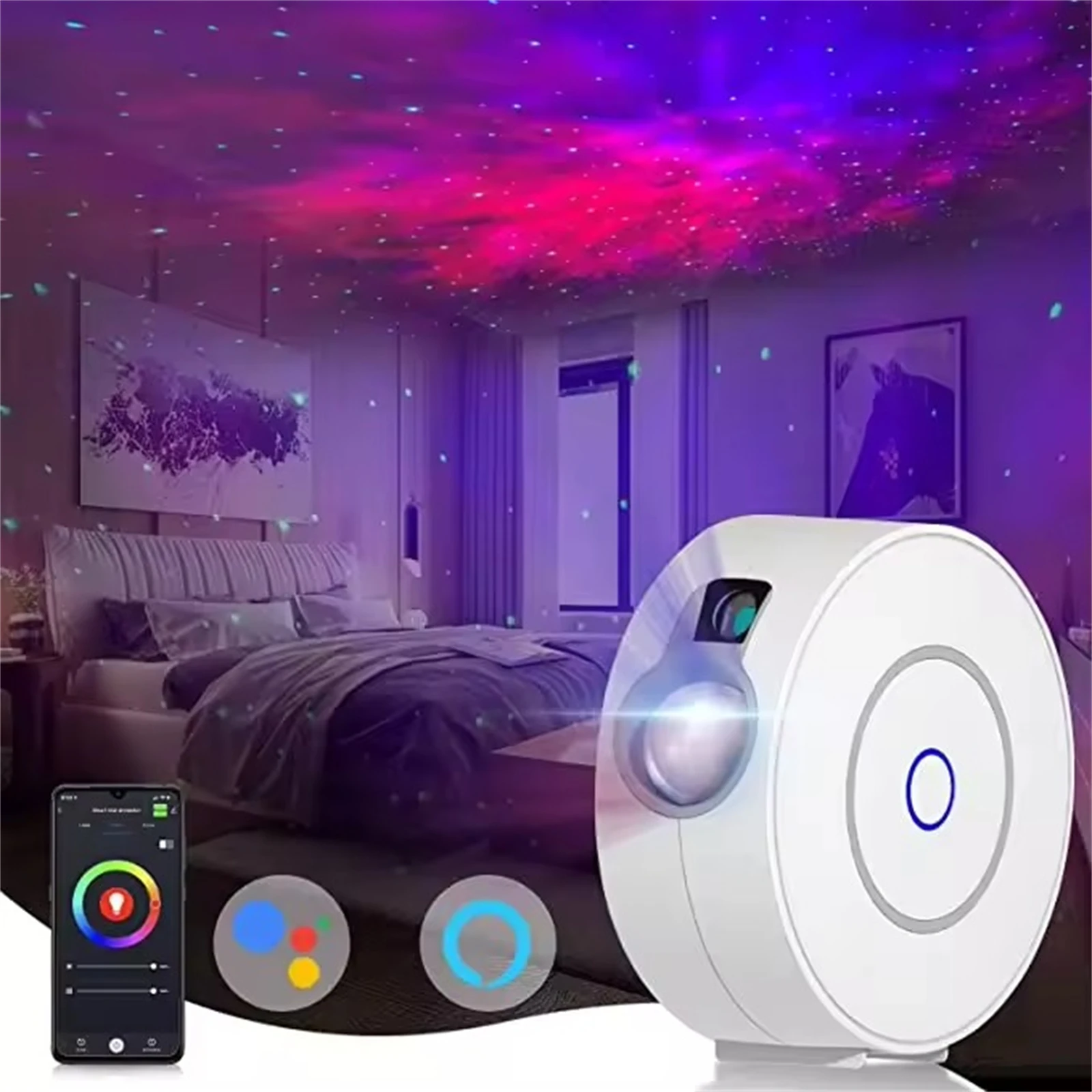 

Smart Star Projector Sky Night Light Star Projector with Remote Control and Premium ABS Build & HD Lens for Bedroom/Game Room