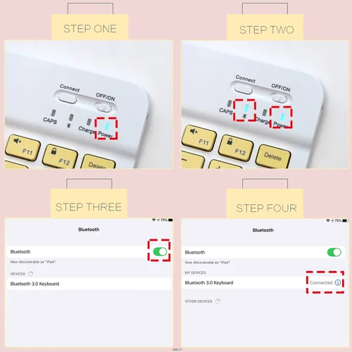 Imagen 2 del producto Fundas con soporte de cuero magnético para teclado Bluetooth, coloridas y dulces, para iPad 7, 8, 9, 10. ° Pro 11 Air 4 5th Mini 5 6, 10,2 pulgadas