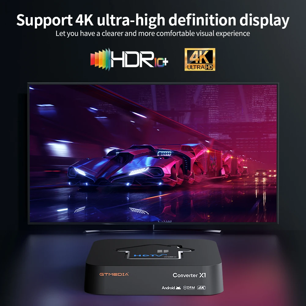 GTMEDIA HDTV Converter X1 ATSC3.0 4K HDR Android 11 กล่องทีวี ATSC สมาร์ทถอดรหัส Amlogic S905Y4-B 2GB + 32GB,8. Wifi ในตัว, BT 5.0