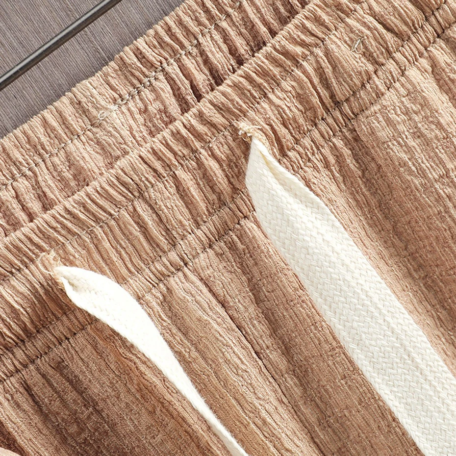 Men's Sets Fashion Casual Solid Color T-shirts Pants Suits Male Spring Summer Suits Black Khaki