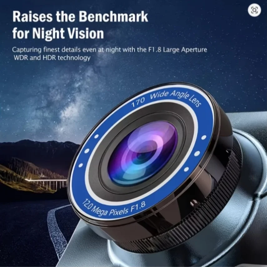 Dual Recording Concealed Dash Camera Offers 1080P HD Quality,Supports Loop Recording, Automatically Preserves Crucial Data