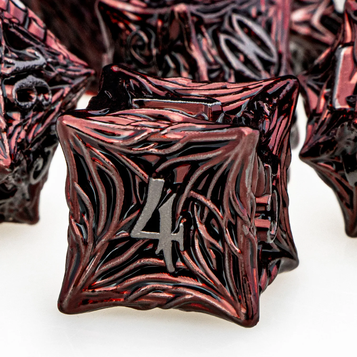 مجموعة نرد معدنية للعب الأدوار ، جذر الشجرة ، Dnd ، D + D ، متعدد السطوح ، النرد لـ D dnd ، D Dungeon و Dragon Pathfinder ، D20 الثقيل #2