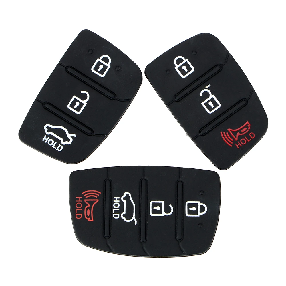 Borracha Car Case Key Cover, 2, 3, 4 Botões, Shell, Auto Acessórios, Peça de substituição, Erro Livre para Hyundai i30, i35, i45, Tucson, Accent