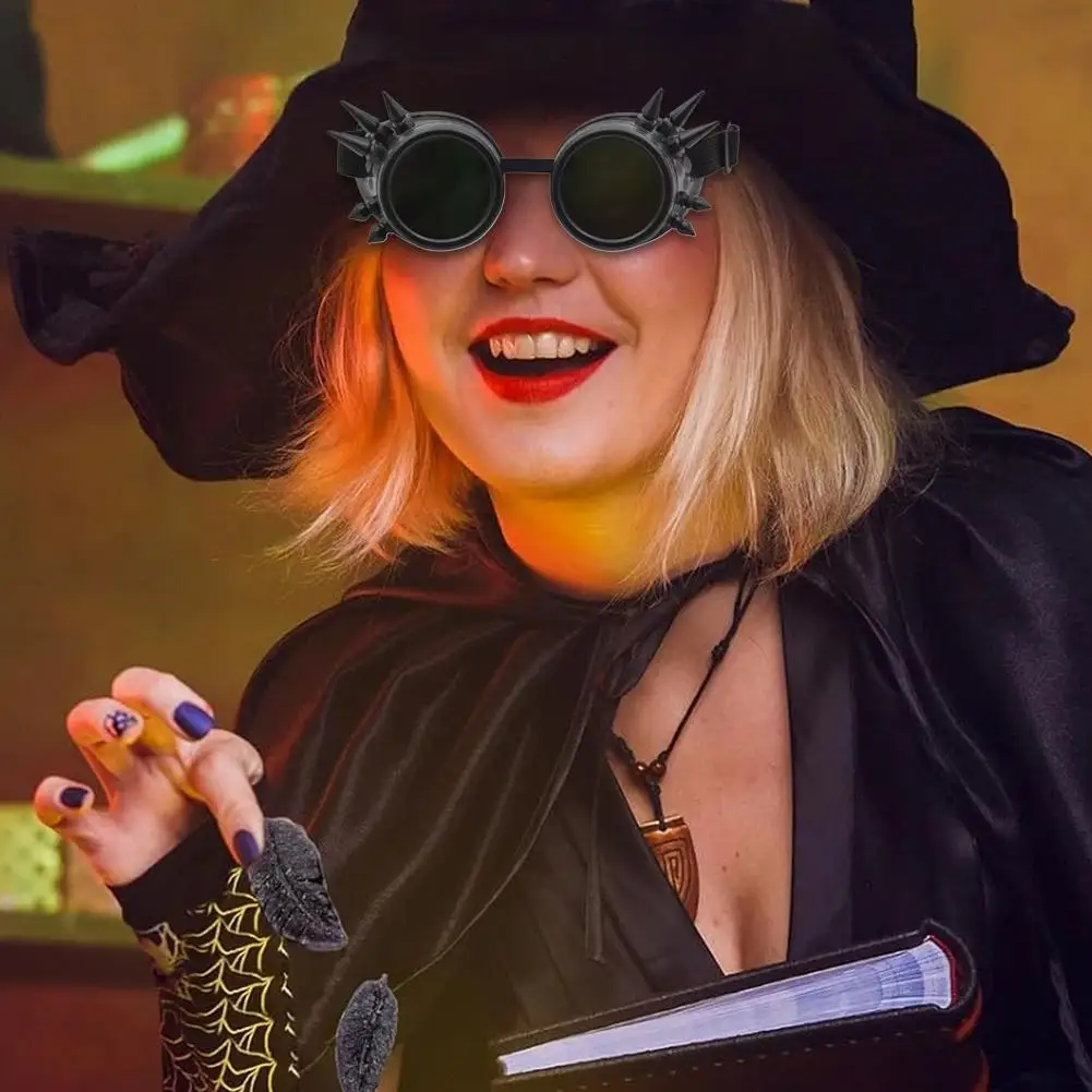 

Винтажные викторианские готические очки для косплея с заклепками в стиле стимпанк, мотоциклетные очки в стиле панк, защитные очки для сварки Q2P6