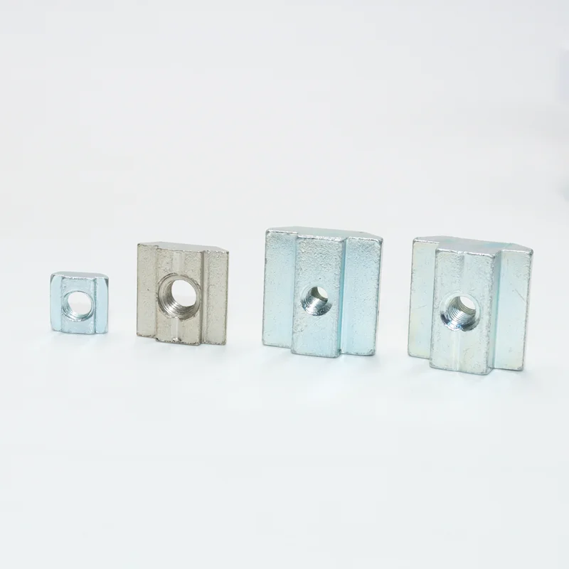 200p/lot T Block Square Nut M3 M4 M5 M6 M8 T Nut T-Track Sliding Hammer Nut for 2020 3030 Aluminum Connection Profile 3d printer