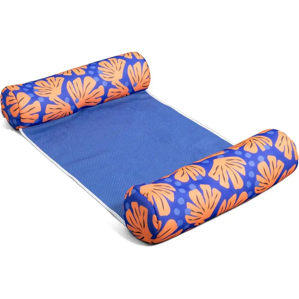 

Double-Sided Mesh Hammock Sling Pool Float, Sweet Berry Design, Quick-Drying Fabric, No Inflation Required
