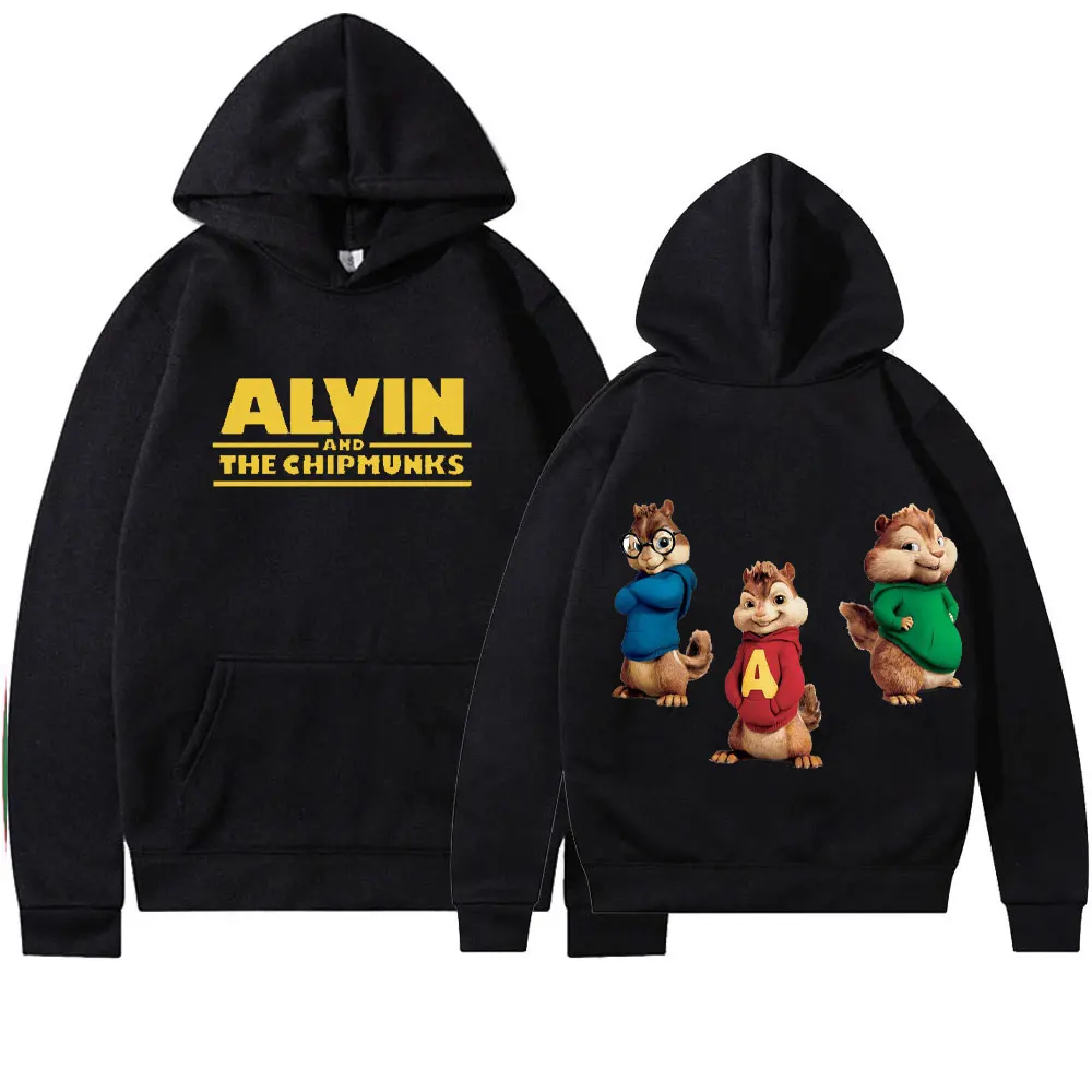 Youth Hoodie Sweatshirt Alvin and The Chipmunks: The Squeakquel's Cartoon Themed Collection Funny Sweatshir Hoody Pullover Tops