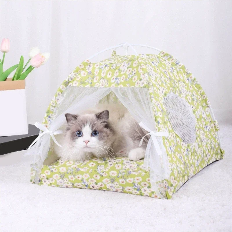 Cats Tent General Teepee Easy Carry Cats Pet Small Dogs Camping Traveling Tent