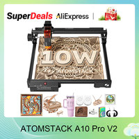 ATOMSTACK A10 Pro V2 Laser Engraving Wood Leather Metal Acrylic CNC Laser Printer Carving Desktop Cutter 410*380mm Engraver Area