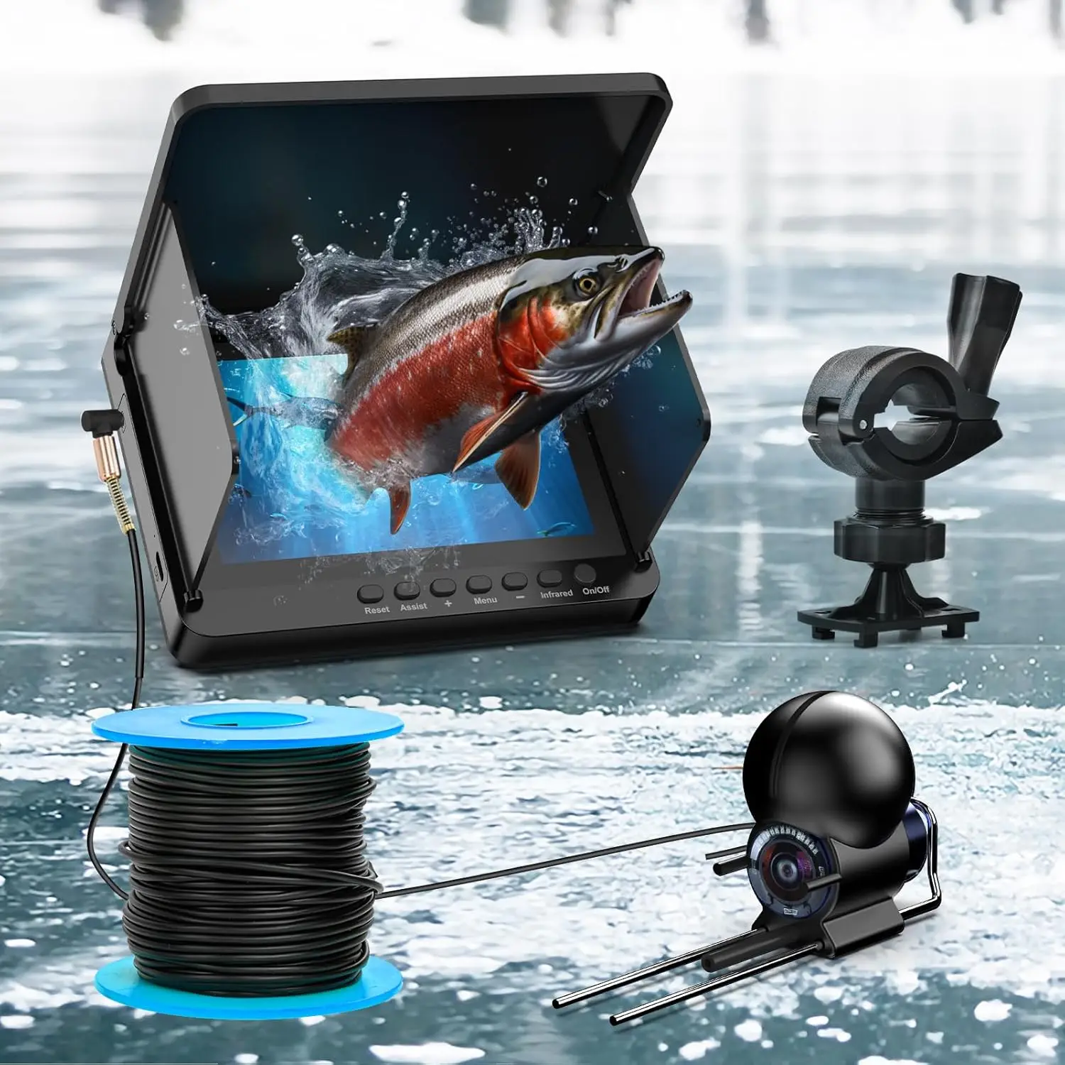 display-ips-da-5-pollici-fish-finder-camera-telecamera-subacquea-per-pesca-ir-led-visione-notturna-a-infrarossi-grandangolare-ip68-per-barca-da-fiume-ghiacciate