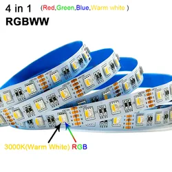 5m 300leds à prova dwaterproof água rgb tira conduzida 5050 dc12v 60leds/m faixa de luz flexível fita led decoração para casa 24v rgbw lâmpada tiras