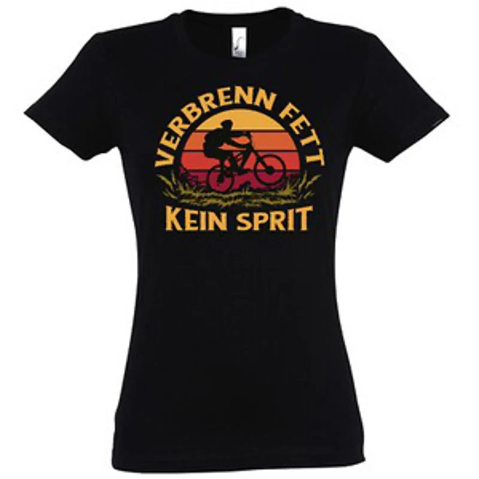 Youth Designz Verbrenn Fett Damen T Shirt Lustig Spruch Fitness Motivation Sport vintage Washed fashion Stretched Slightly