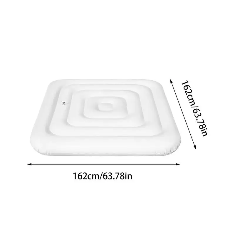 Inflatable Hot Tub Cover Energy Saving Round Hot Tub Lid Outdoor Spa Pool Windproof Rain Overflow Thermal Cover for Spa