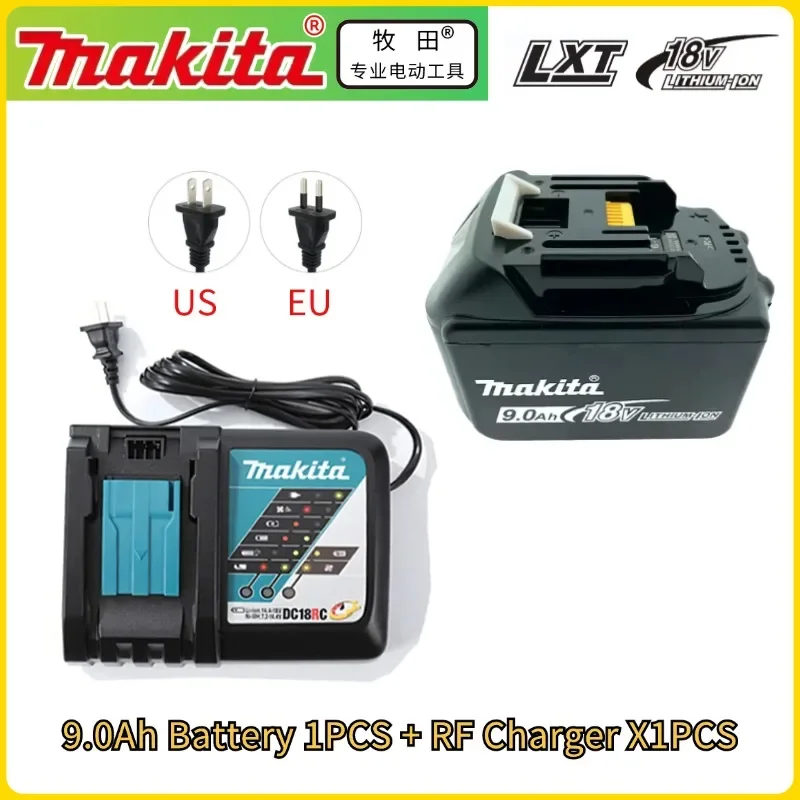 

100% оригинальная аккумуляторная батарея Makita 18 В 9,0 Ач, для Makita BL1830 BL1830B BL1840 BL1840B BL1850 BL1850B аккумулятор для электроинструментов