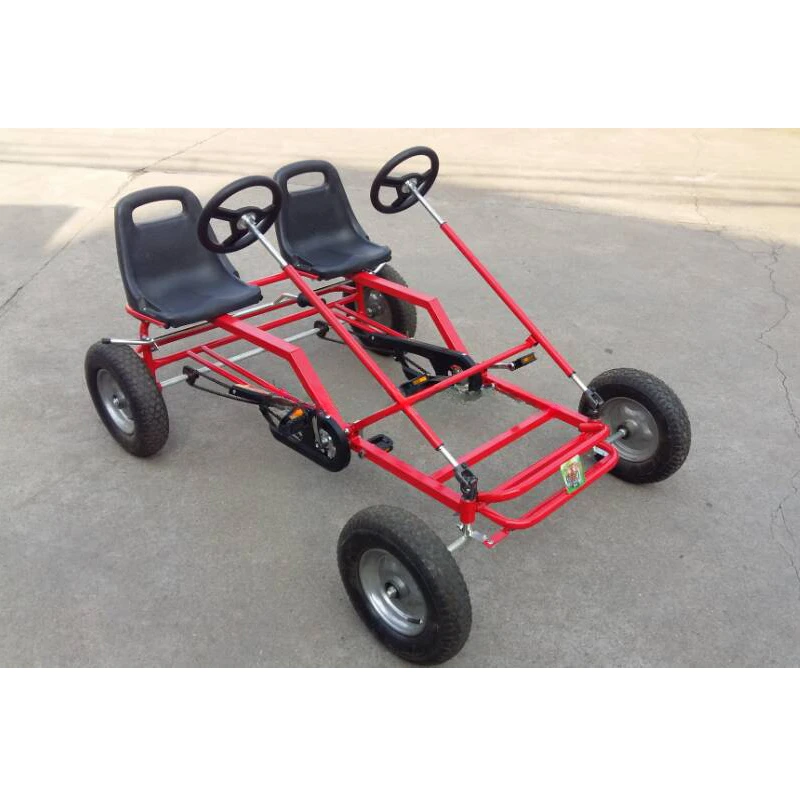 Plastic four wheel heavy duty adults 4 wheel pedal go cart