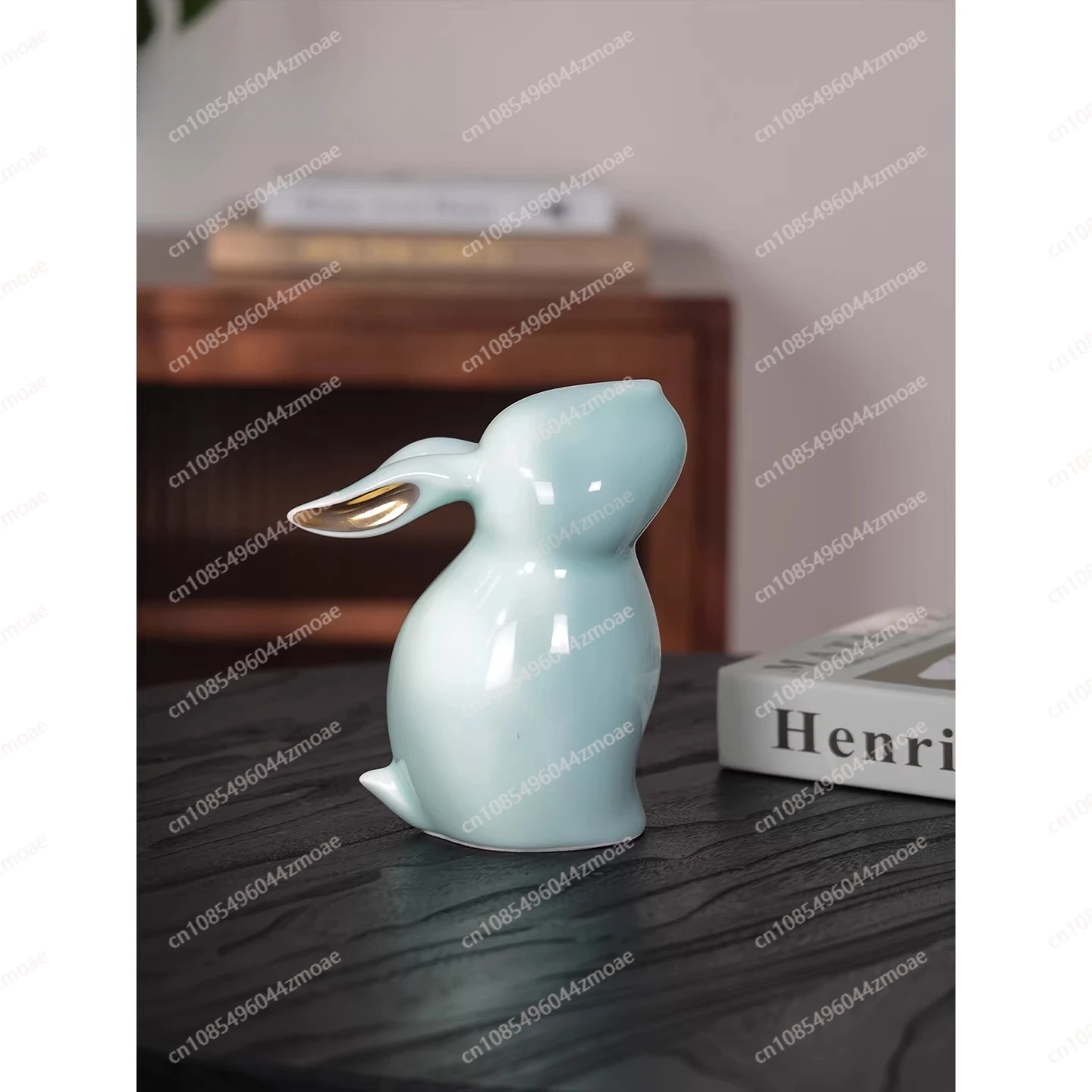 Ceramic cute creative rabbit ornament living room porch tabletop decoration Easter gift