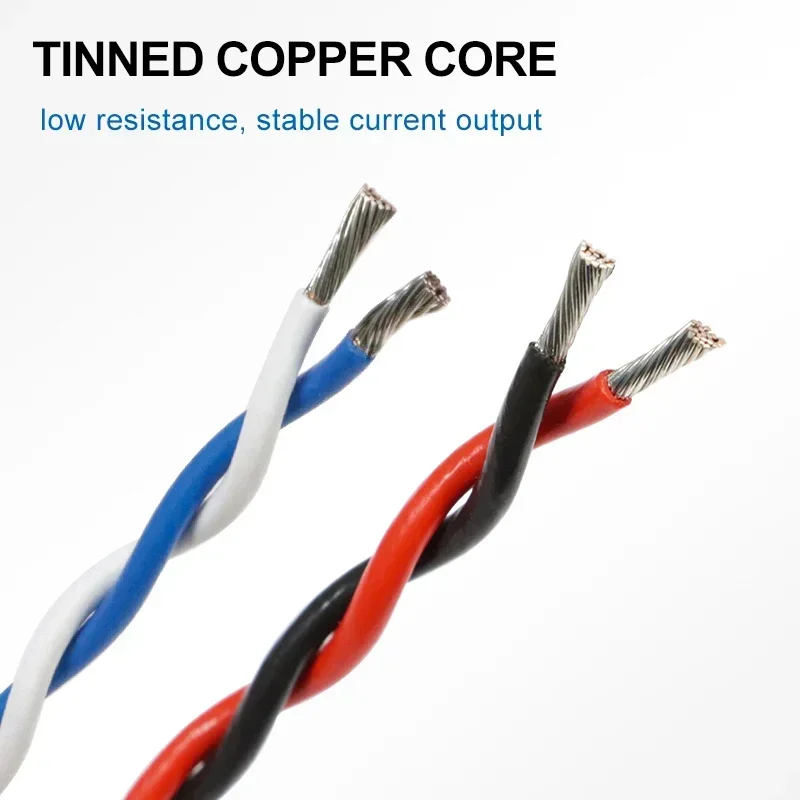 

FEP AFS200 26/25/24/22/20/18/17/15/13AWG PTFE Wire Twisted Pair 2pins Tinned Copper High Temperature DIY Electronic Signal Cable