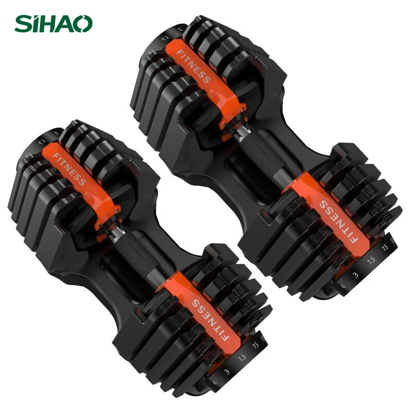 SIHAO Adjustable Dumbbell 24/40 KG 52.5/90 LBS Fitness Equipment Training Arm Muscles Dumbbell Free Shipping Adjustable Bumbbell