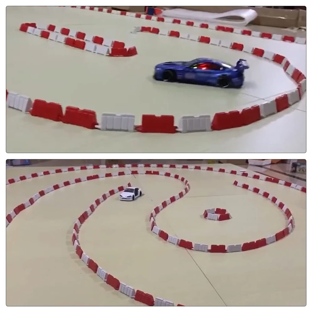 RC Car Racing Track Mini RC Drift Racing Car Track Set Mini Traffic Road Block Toy for 1/14 1/16 1/18 1/24 1/28 Mini RC Car