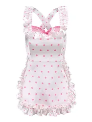 Exotic Summer Fashion Womens 2024 new Clothing Sweet and Cute Girl Style Dot Ruffle Maid Dress Bow Decoration Elegant Dress 0PTR