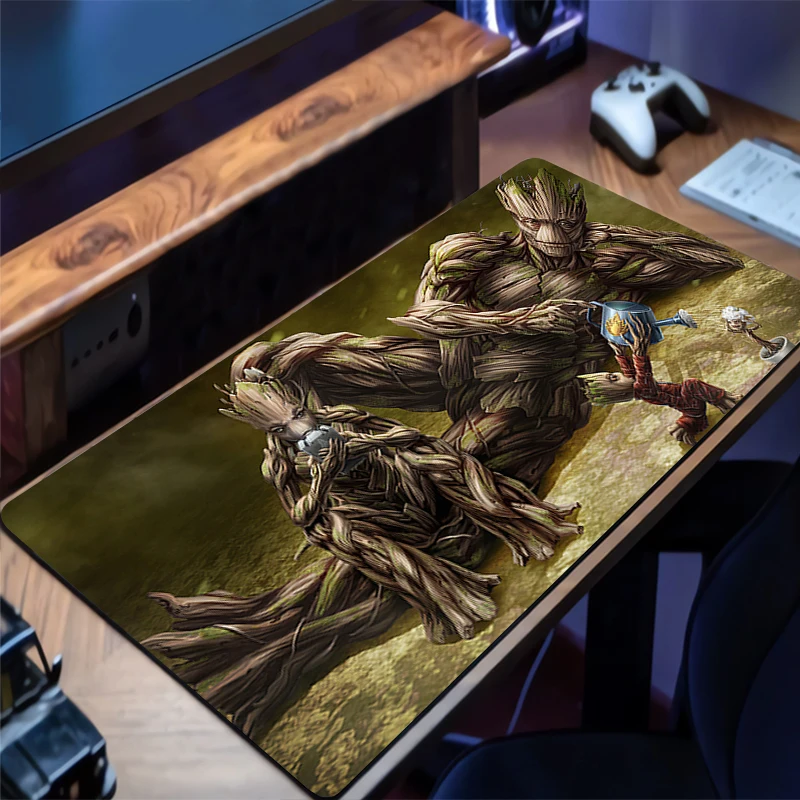 

Design M-marvel G-groot Gaming Mouse Pad Anti-Slip Rubber Base Extended Desk Mat For Gamer Office Computer Accessories Mousepad