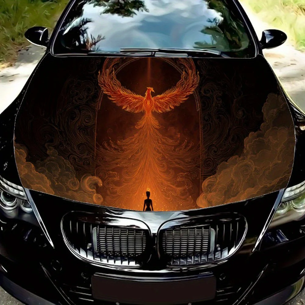 

Cool Phoenix car hood stickers, waterproof self-adhesive, scratch resistant, easy to stick, durable car PVC stickers, car decora