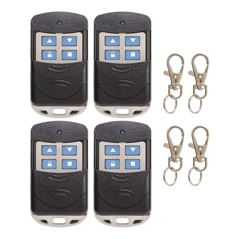 [B24B!】 433 Mhz Remote Control Key 4Pcs 4-Channel Copy Key Fob For Garage Door, Car, Home Automation,