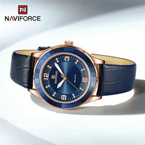 Naviforce-meal leather female leather, casual pulse watches, female quartz watch, original, new fashion 10 Main Sales Naviforce Female - №1