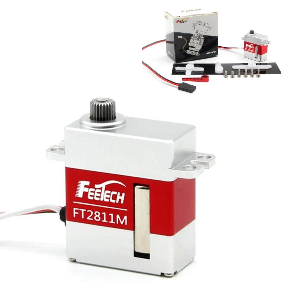 

Feetech FT2811M 8.4V 12kg Coreless 0.054s HV Full Metal 180 Angle Digital Servo For TRX4MT trx4m 1/18 RC Car Crawler Airplane
