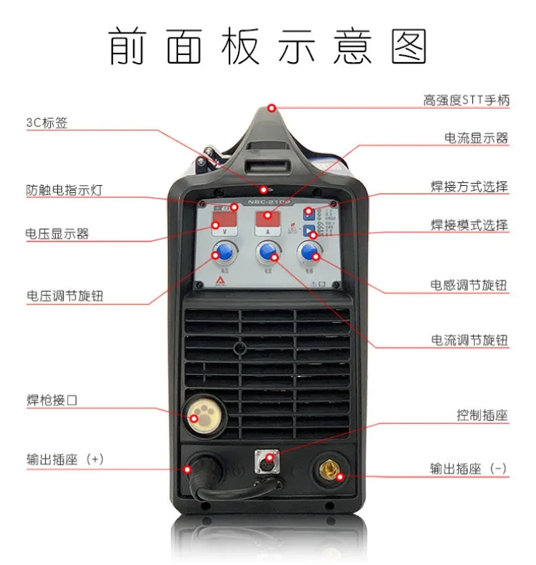 New NBC-210P Pulse Aluminum Welder MIG Gas Shielded Welder Second Guarantee Welder 220V Weldable Stainless Steel