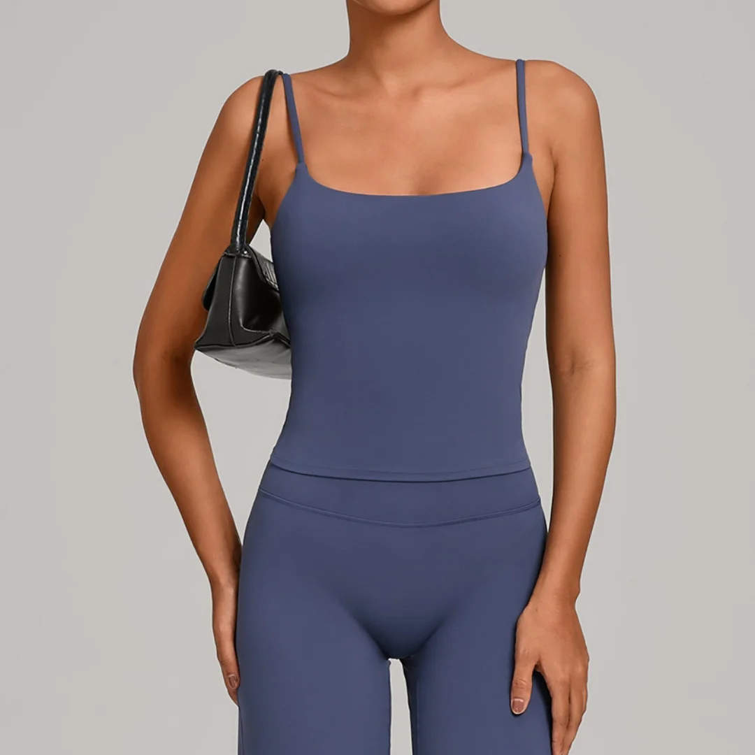 سترة يوجا نسائية بدون ظهر رياضية سريعة الجفاف مع حشوة قابلة للإزالة ملابس لياقة بدنية ملابس غير رسمية للجري ملابس رياضية للصالة الرياضية