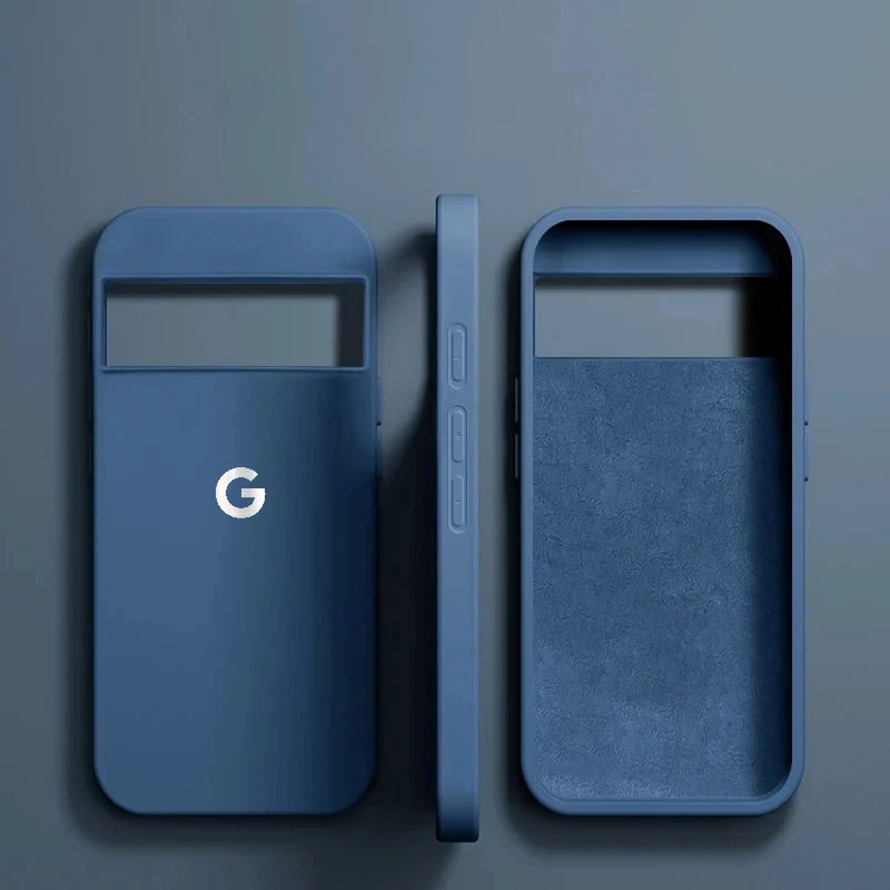 Hochwertige Flüssig-Silikon Handyhülle für Original Google Pixel 11 10 9 Pro XL 8 7 A Pro Stoßfester Schutz Weiche Rückseiten-Abdeckung