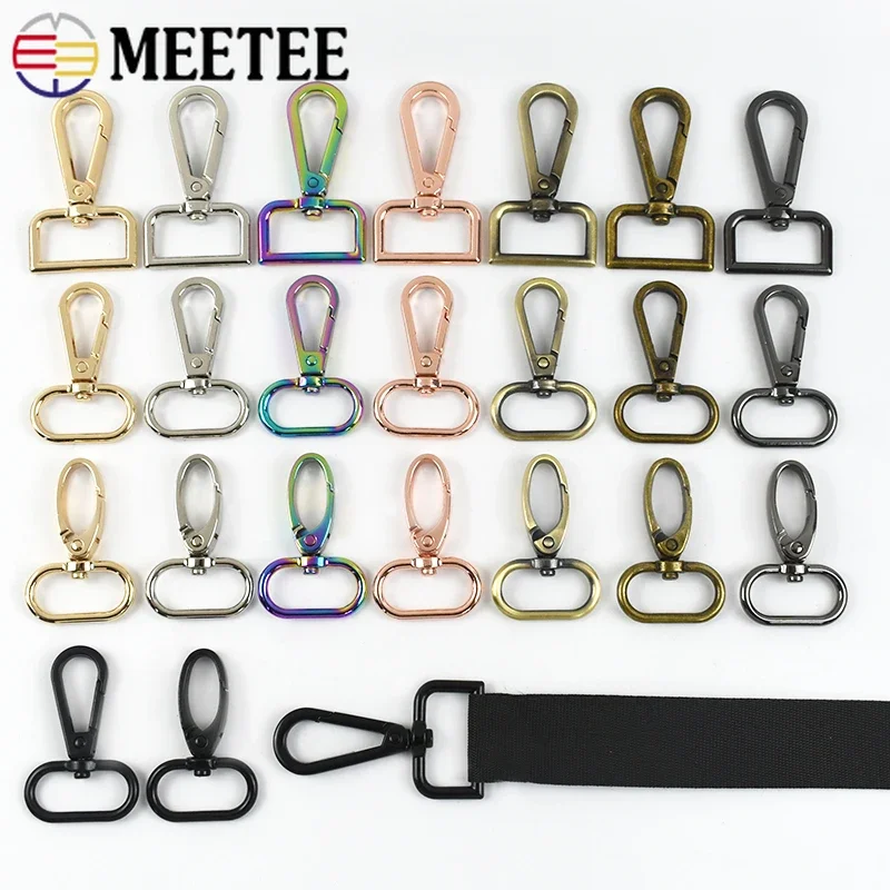 5/10/20Pcs 20-38mm Bag Strap Buckles Metal Swivel Lobster Clasp Keychain Snap Hook Dog Collar Belt Buckle DIY Sewing Accessories