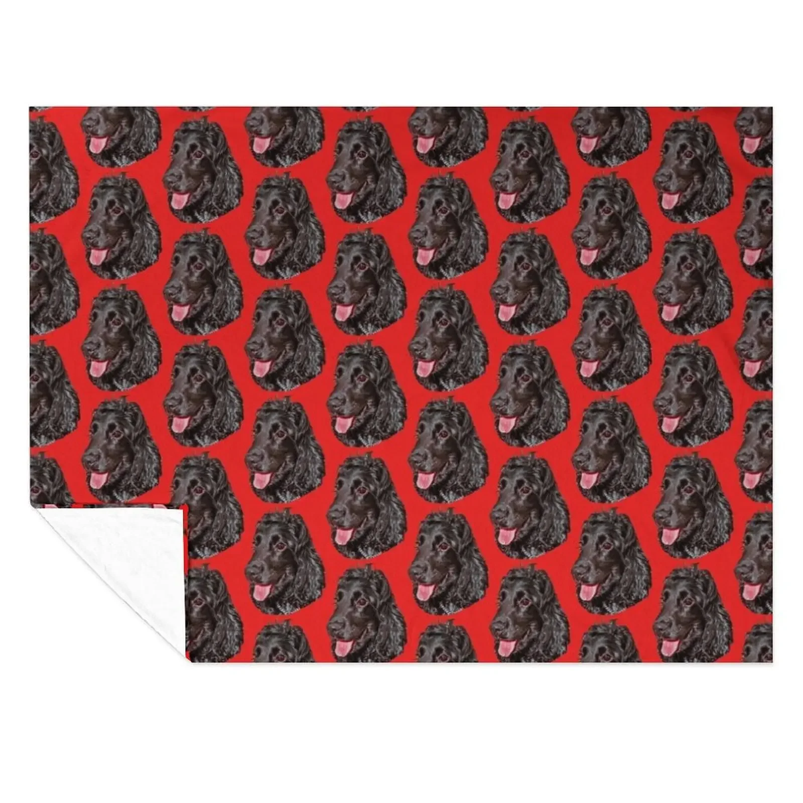 

Black Cocker Spaniel Throw Blanket sofa bed Hairy funny gift Blankets For Baby Blankets