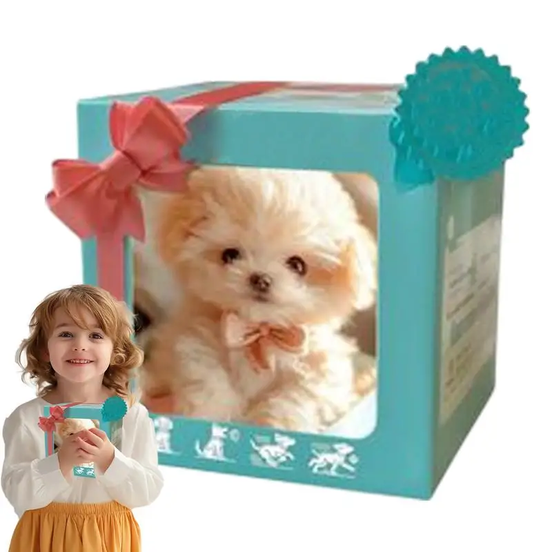 Giocattolo interattivo per cani robot con movimenti realistici Cucciolo di peluche intelligente che cammina e abbaia Animali domestici elettronici Cane per bambini Compleanno