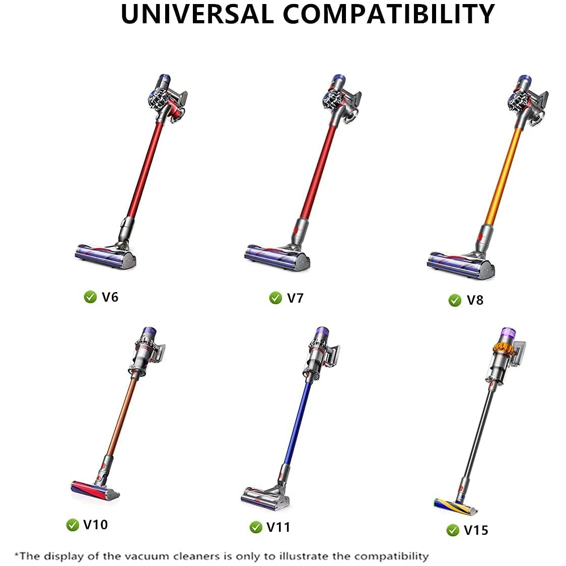 أدوات A09G-Groom للمكنسة الكهربائية Dyson V15 V11 V10 V8 V7 V6، أداة تهذيب الحيوانات الأليفة، مع محول مرفق وقفل الزناد