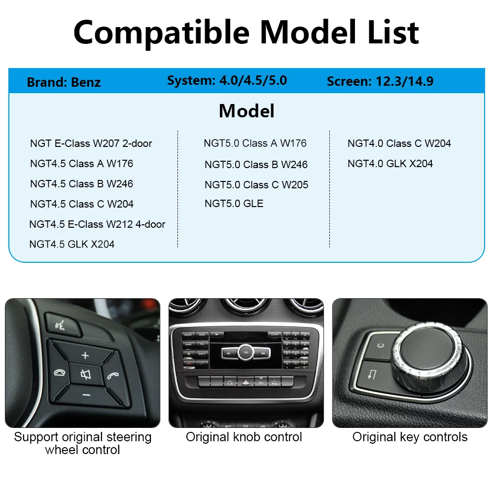 BクラスNGT 5.0 W246 Androidカーナビ 14.9インチ ワイヤレスCarPlay Android Auto Bluetooth搭載 カースクリーン DVDプレーヤー メルセデス・ベンツ用